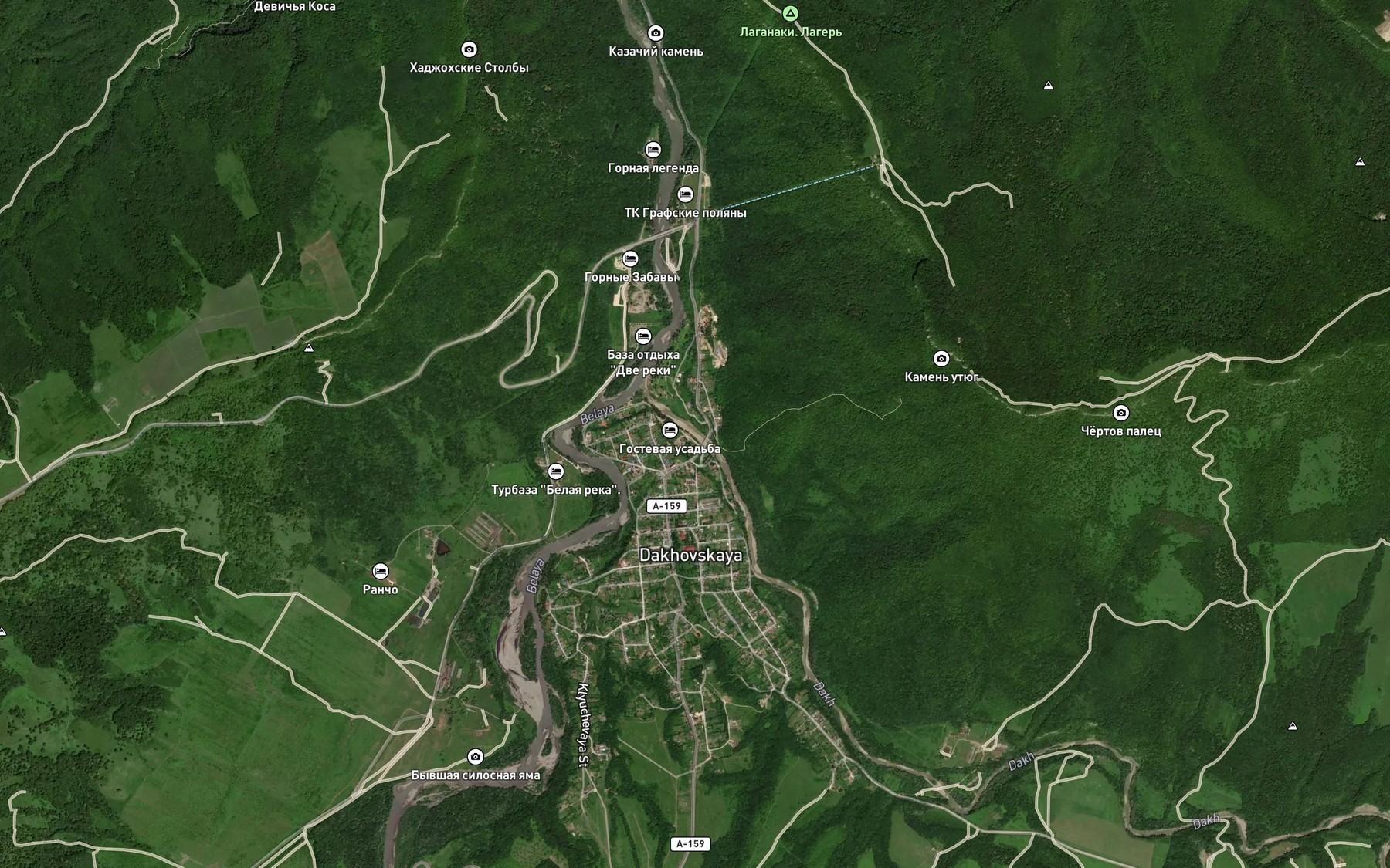 Satellite map of the Dakh