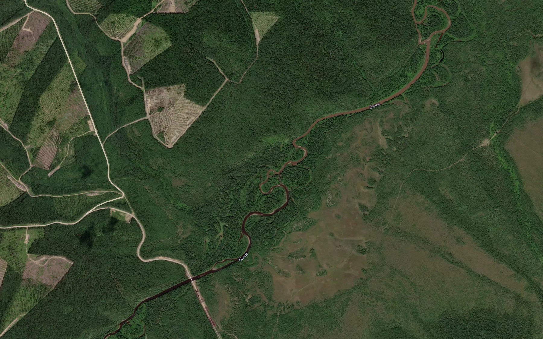 Satellite map of the Severnyy