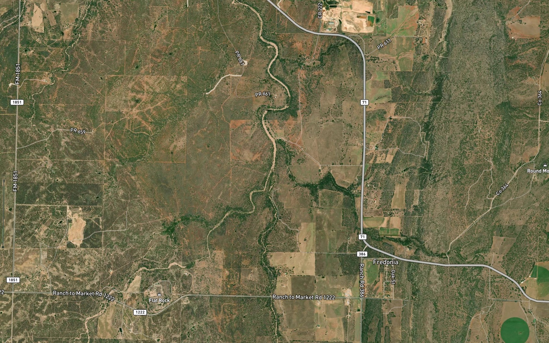 Satellite map of the Spice Creek
