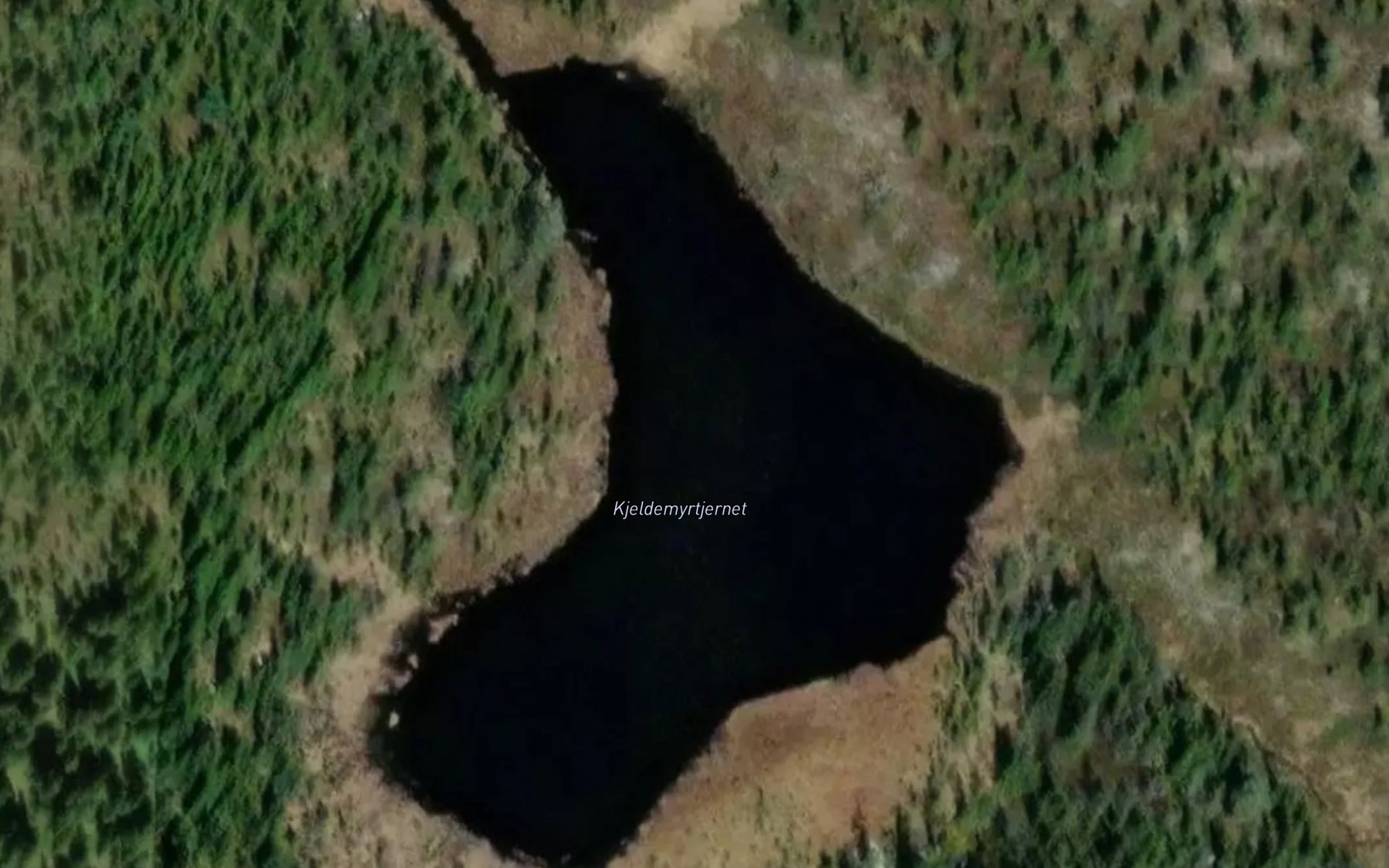 Satellite map of the Kjeldemyrvatnet