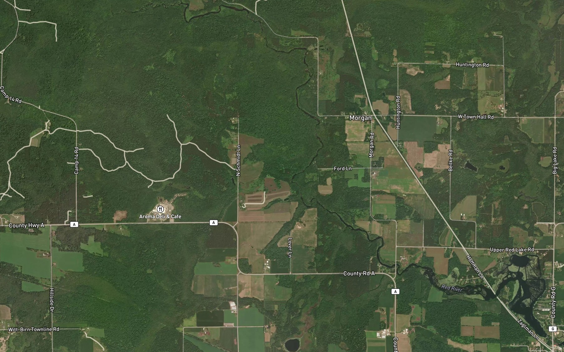 Satellite map of the Smith Creek