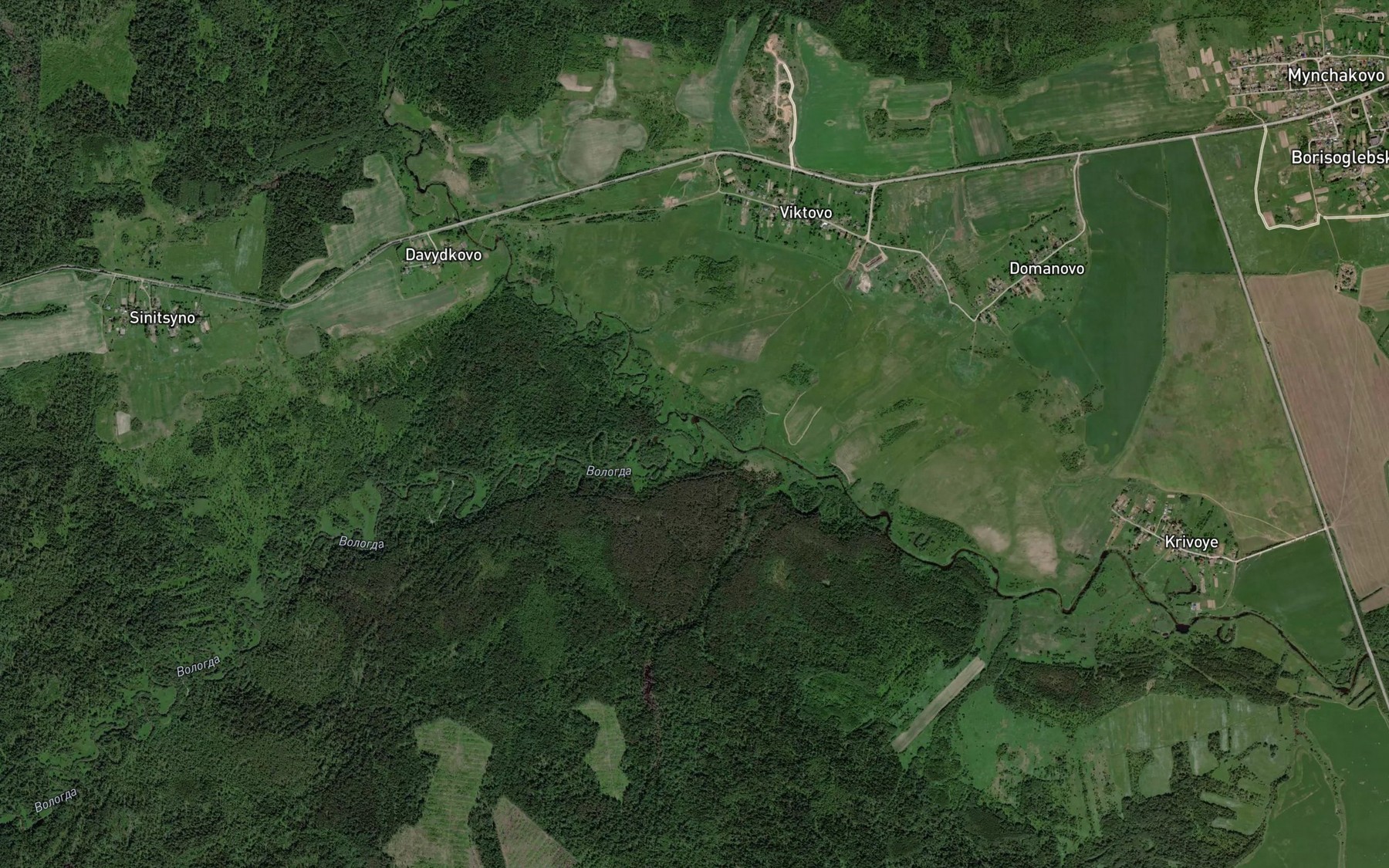 Satellite map of the Votcha