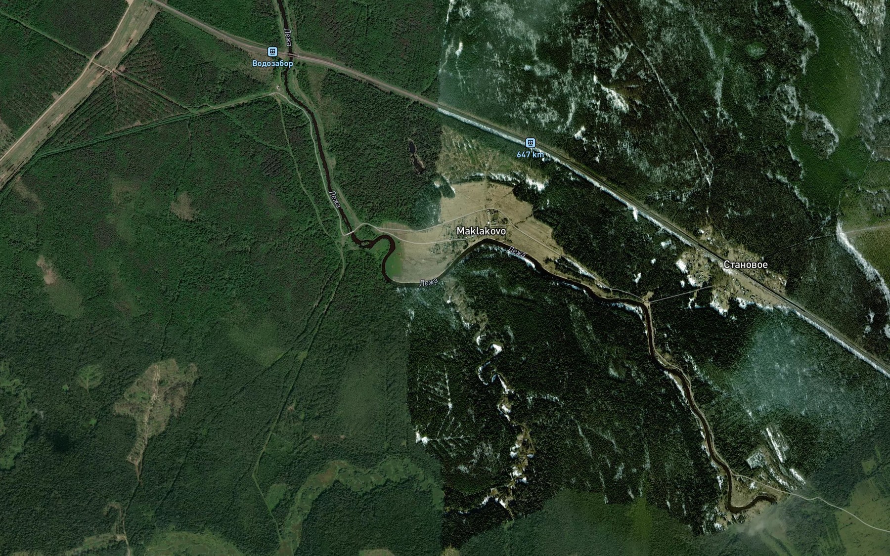 Satellite map of the Yeda