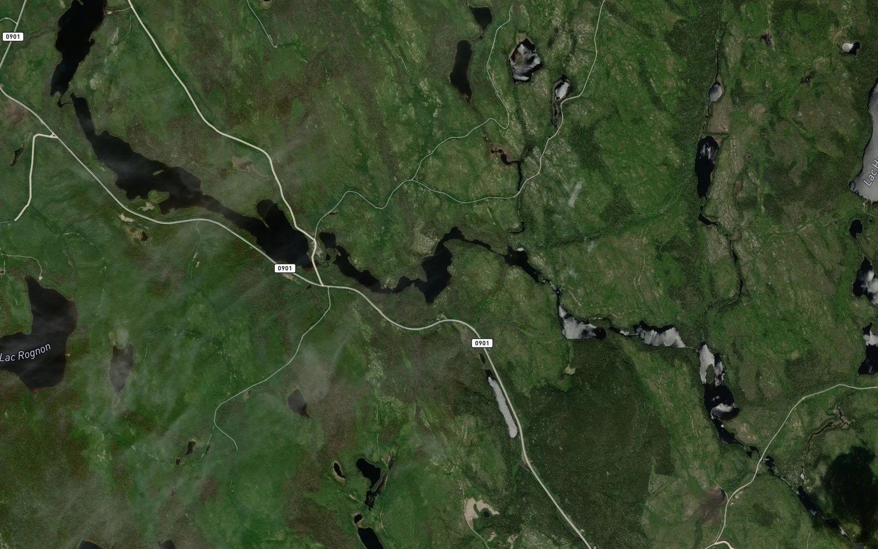 Satellite map of the Lac des Plaques