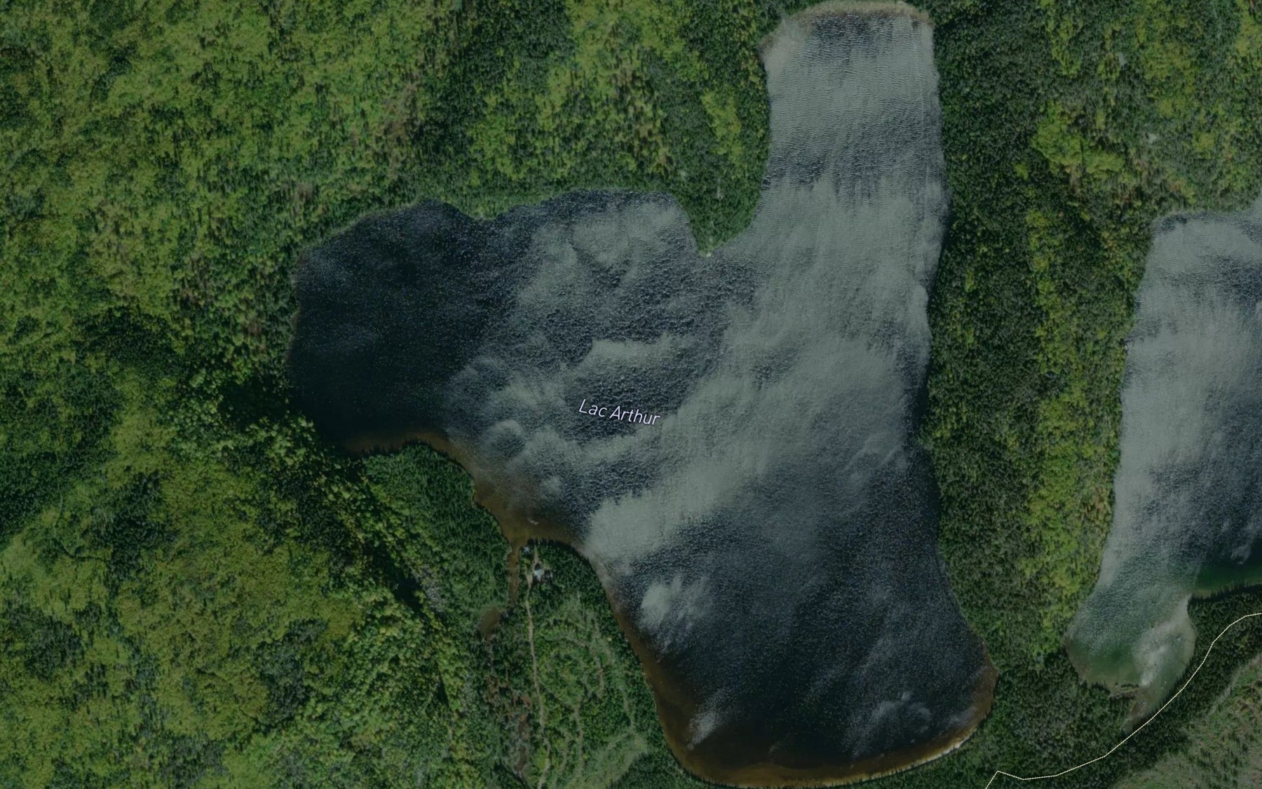 Satellite map of the Lac Arthur