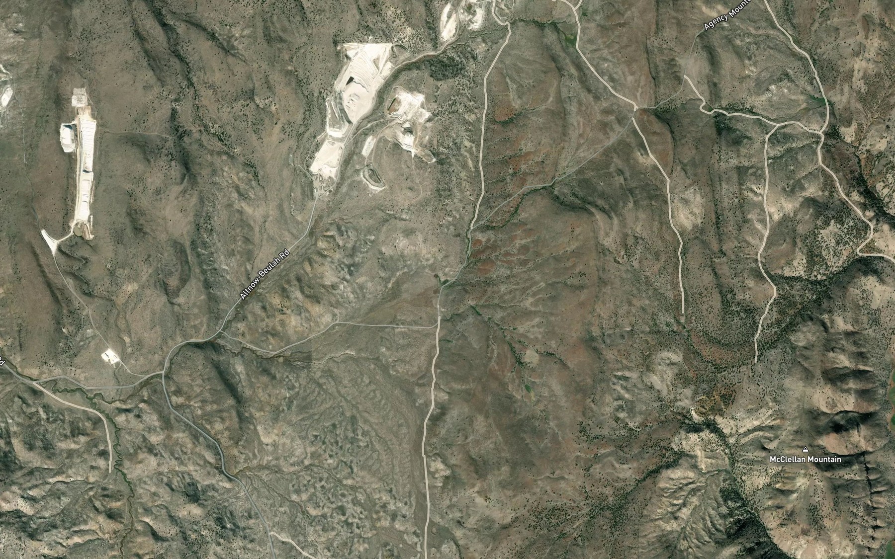 Satellite map of the Tub Spring