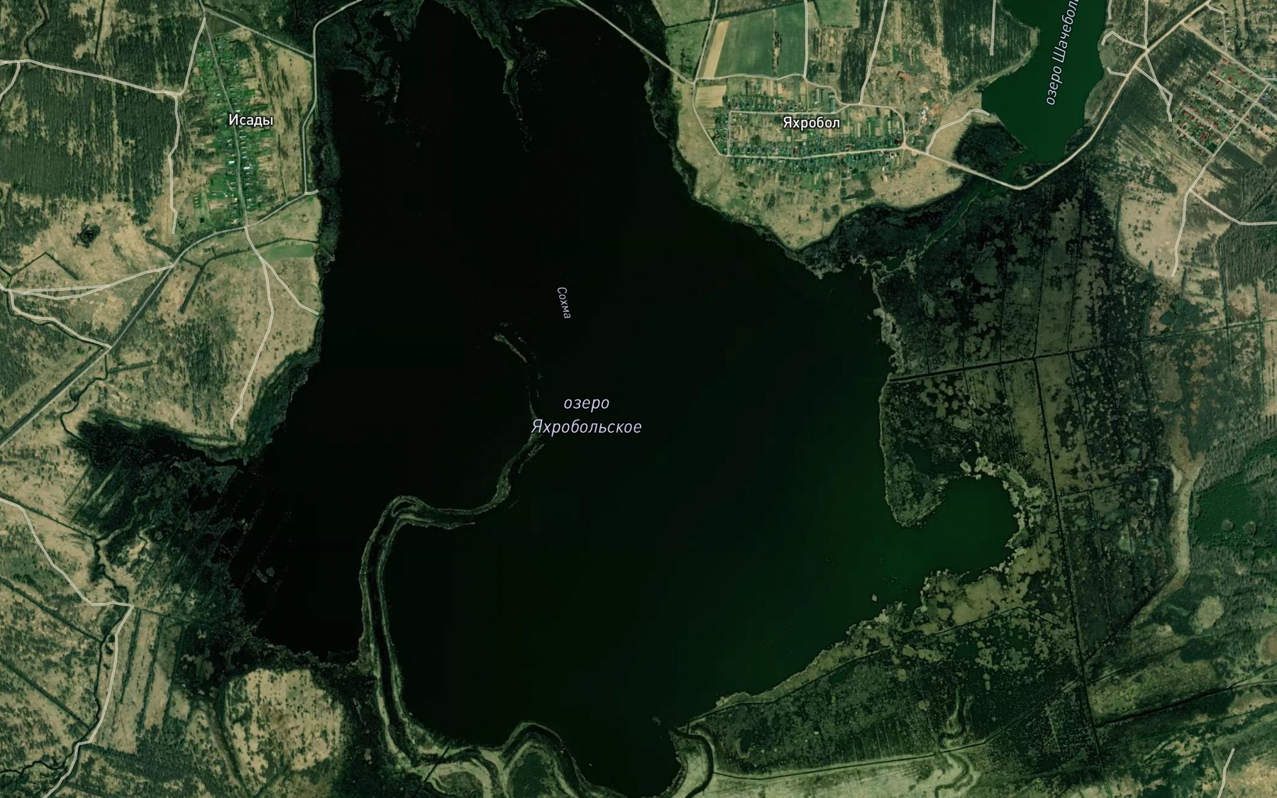 Satellite map of the Ozero Yakhrobol'skoye