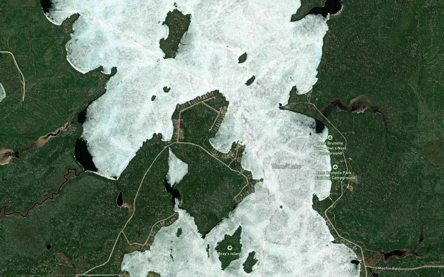 Satellite map of the Peninsula Bay