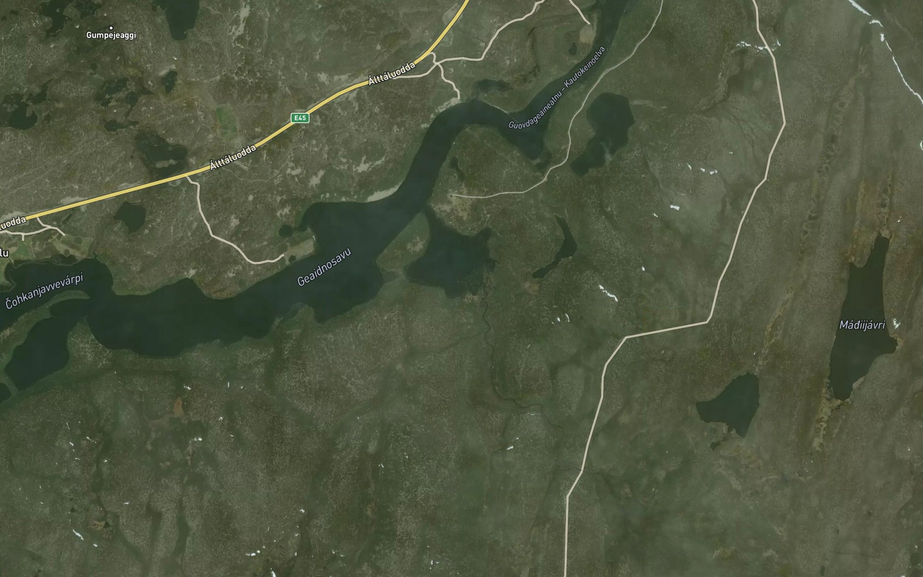 Satellite map of the Geaidnojohka