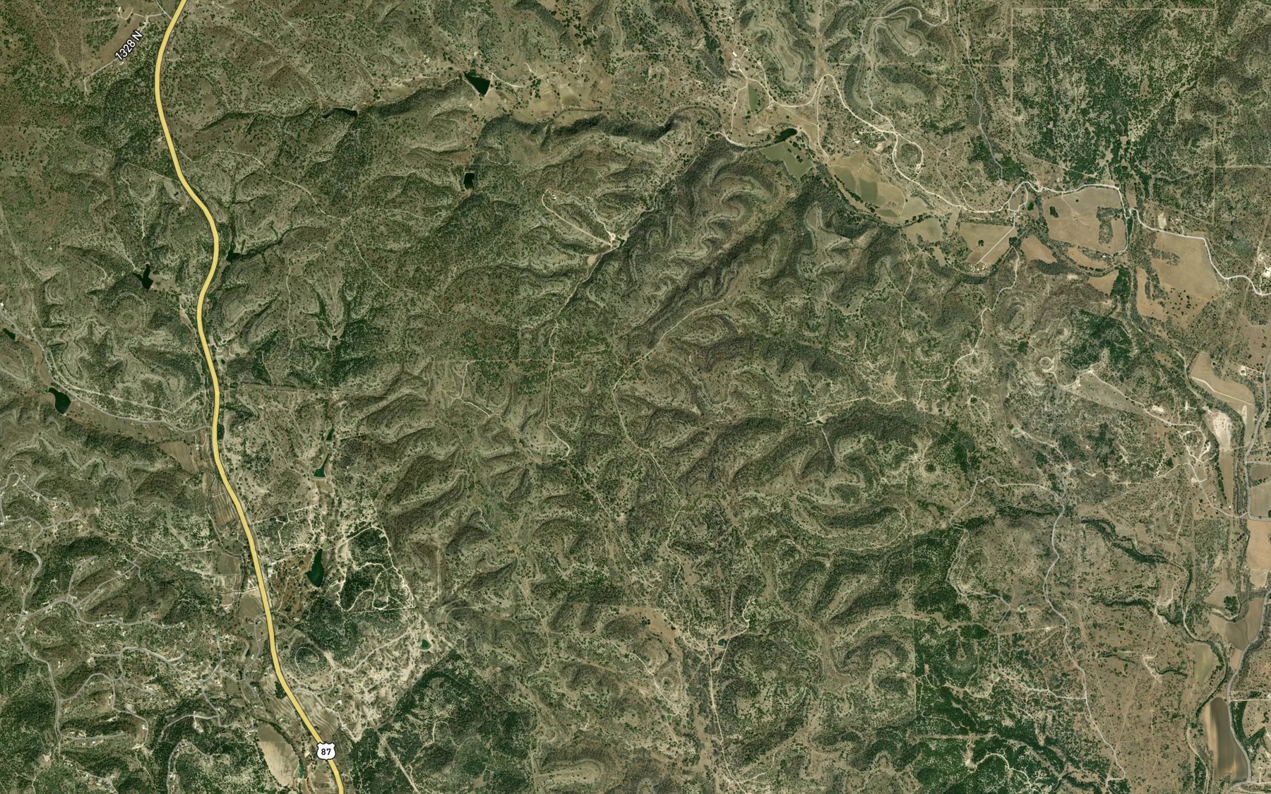 Satellite map of the Coyote Spring