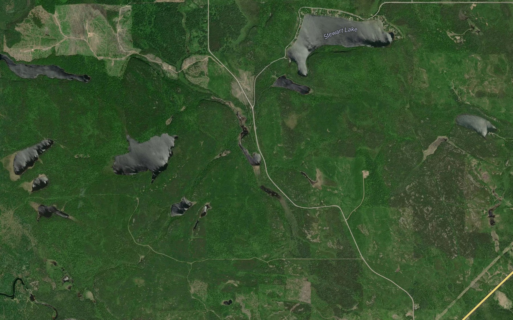 Satellite map of the Raymore Lake