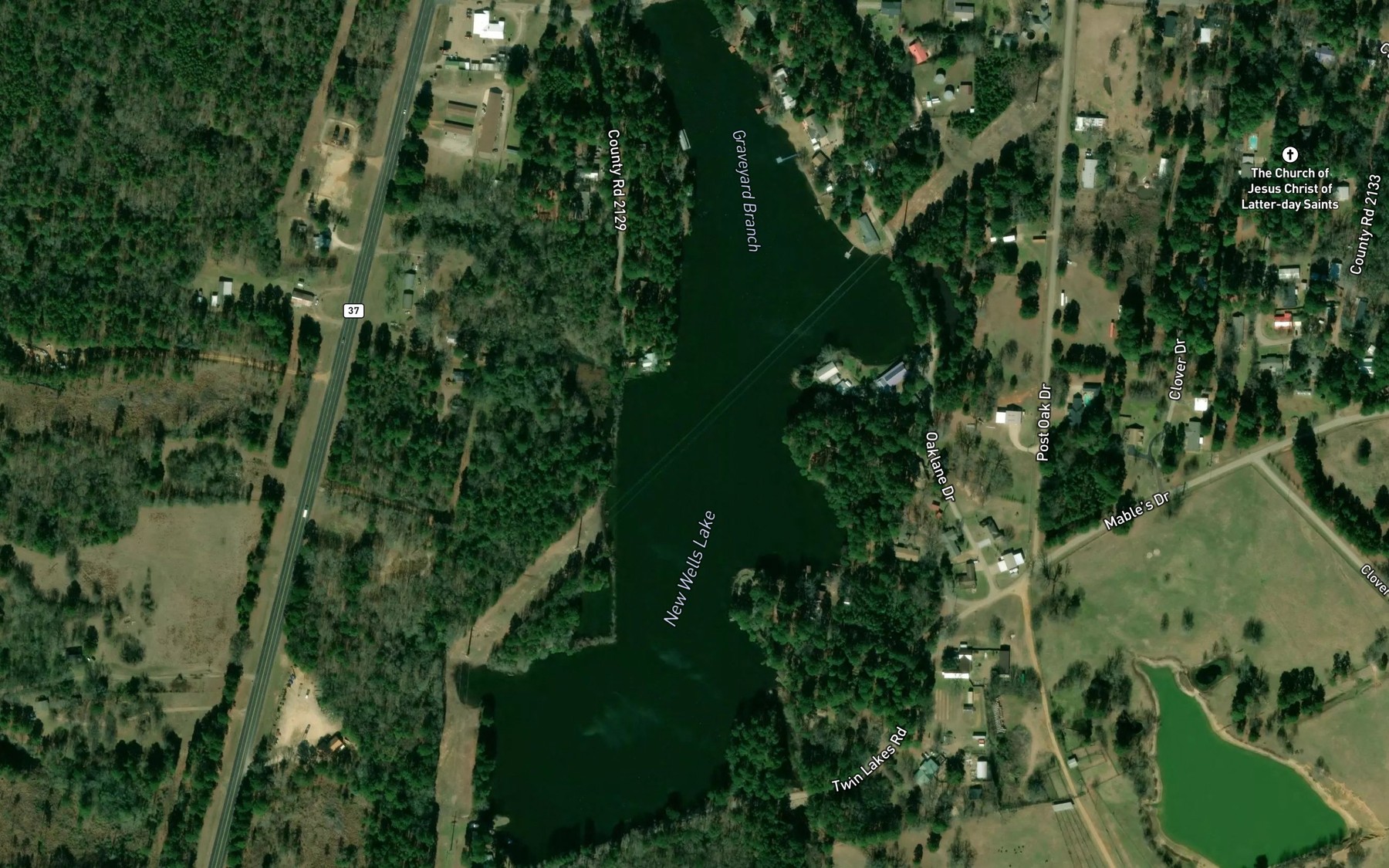 Satellite map of the New Wells Lake Number 1
