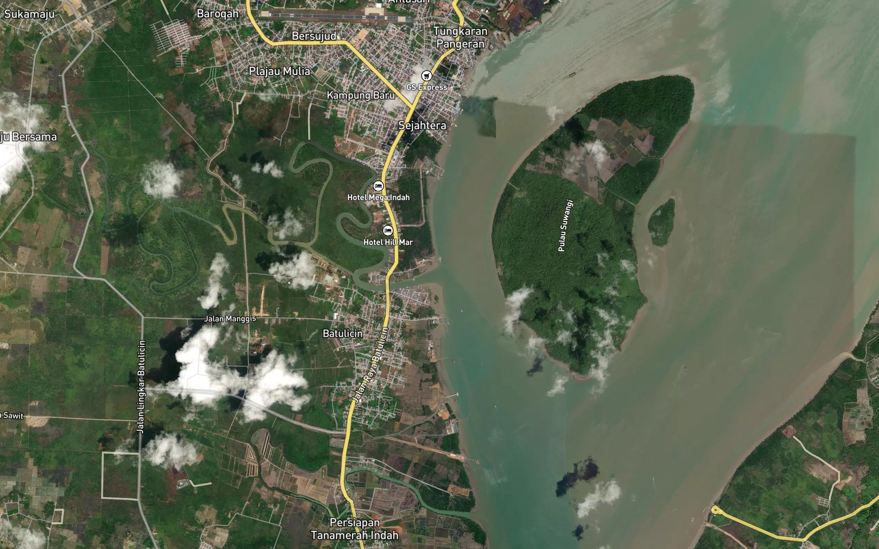 Satellite map of the Sungai Batulicin
