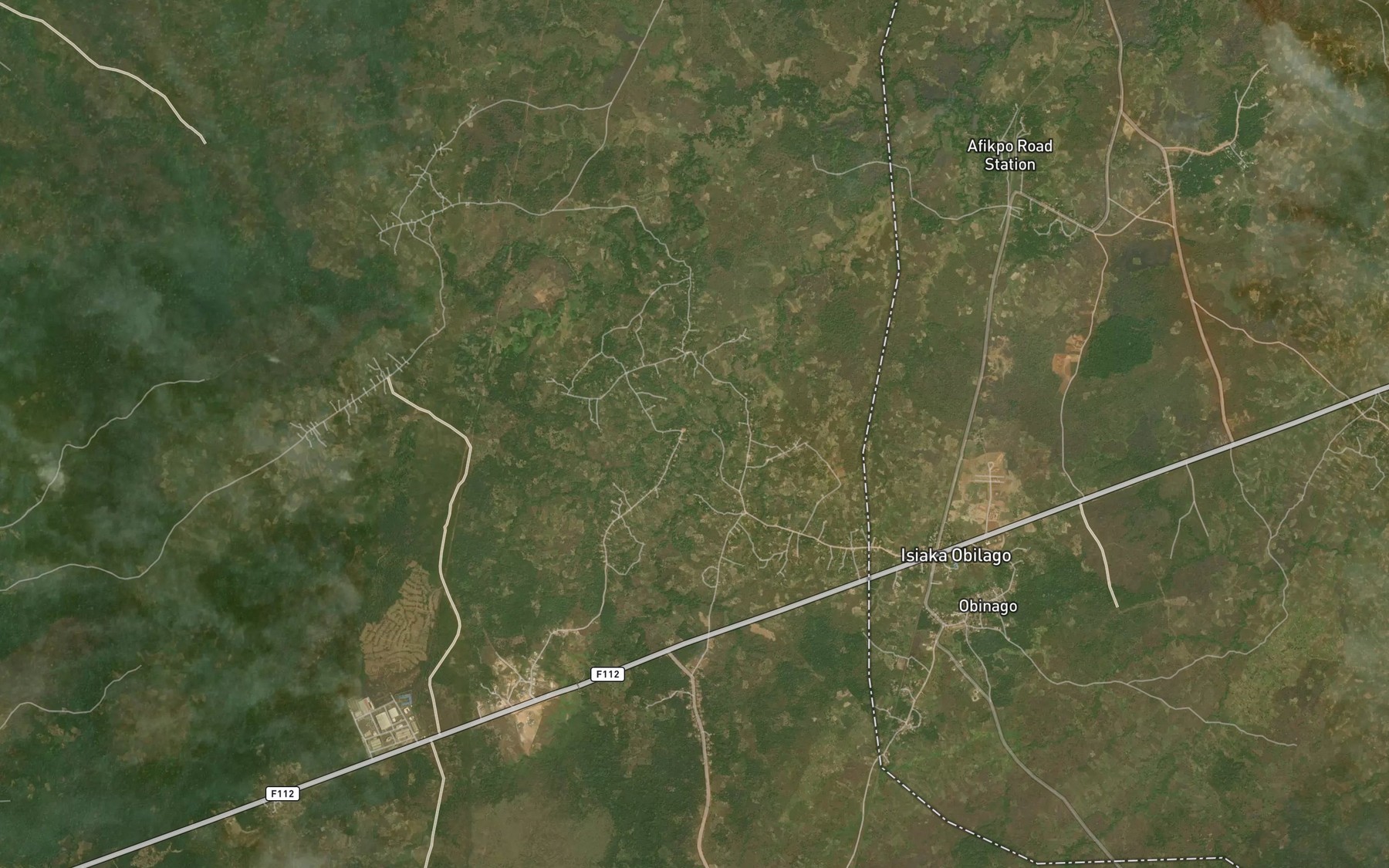 Satellite map of the River Ine