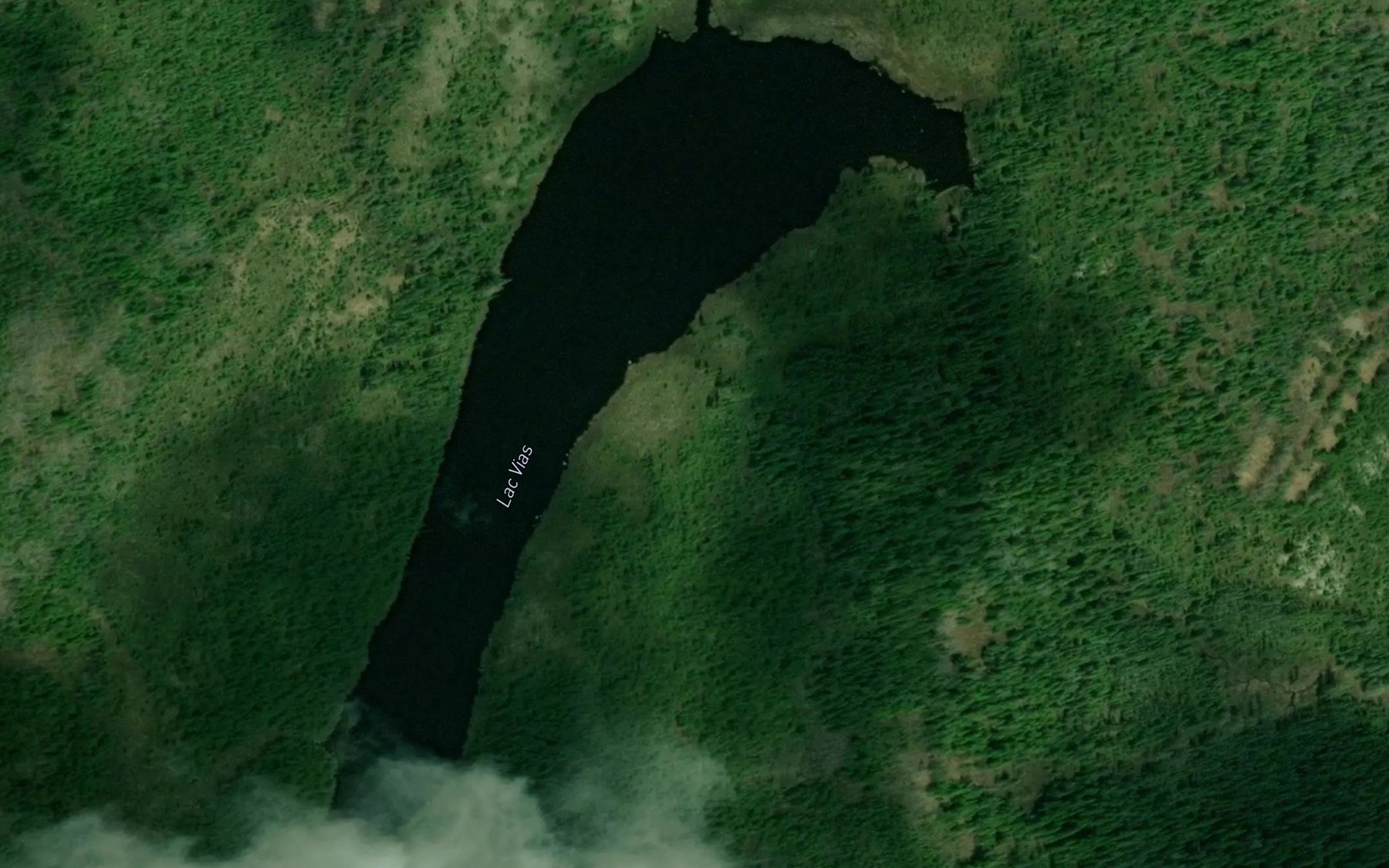 Satellite map of the Lac Vias