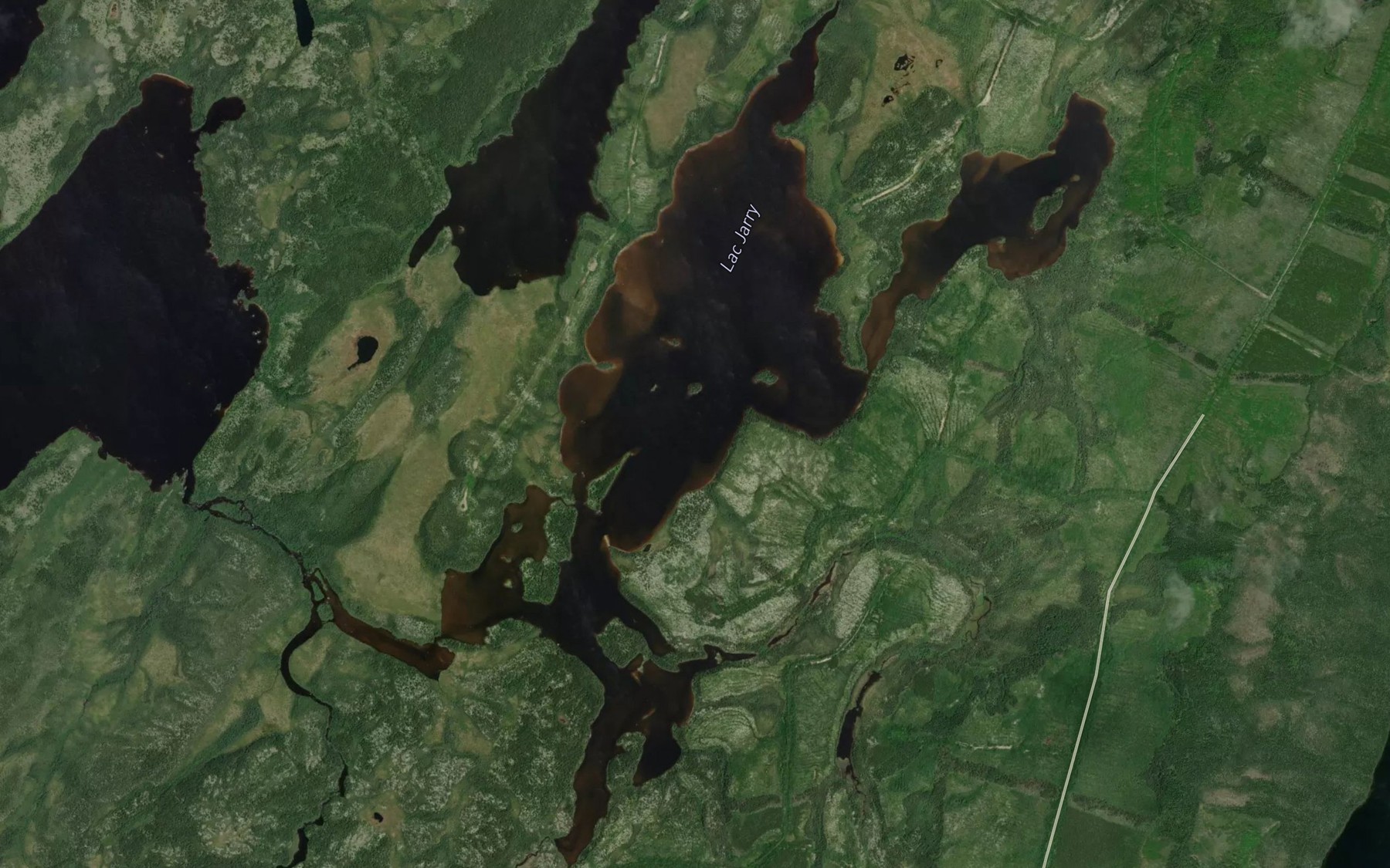 Satellite map of the Lac Jarry