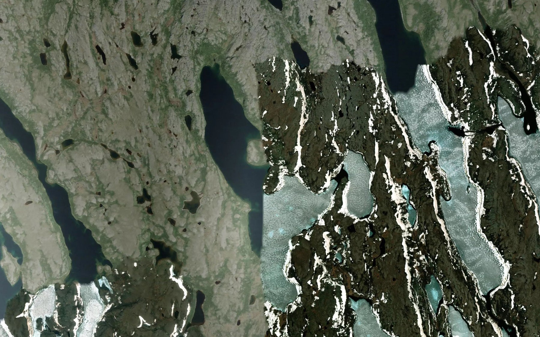 Satellite map of the Lac Dupuy