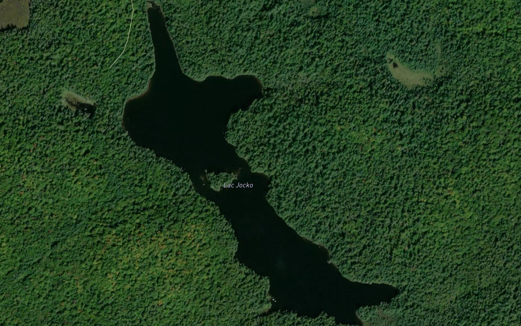 Satellite map of the Lac Jocko