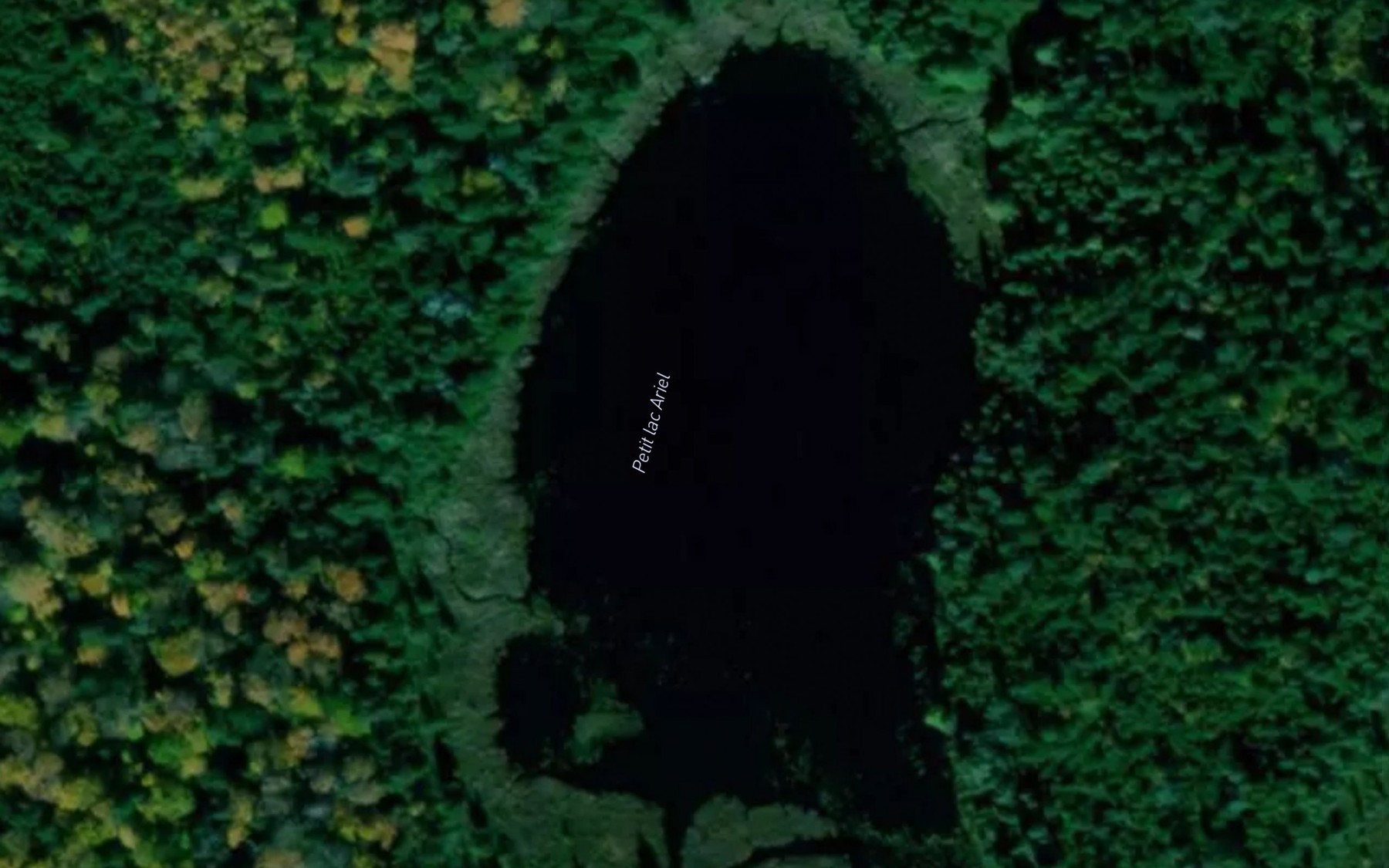 Satellite map of the Petit lac Ariel