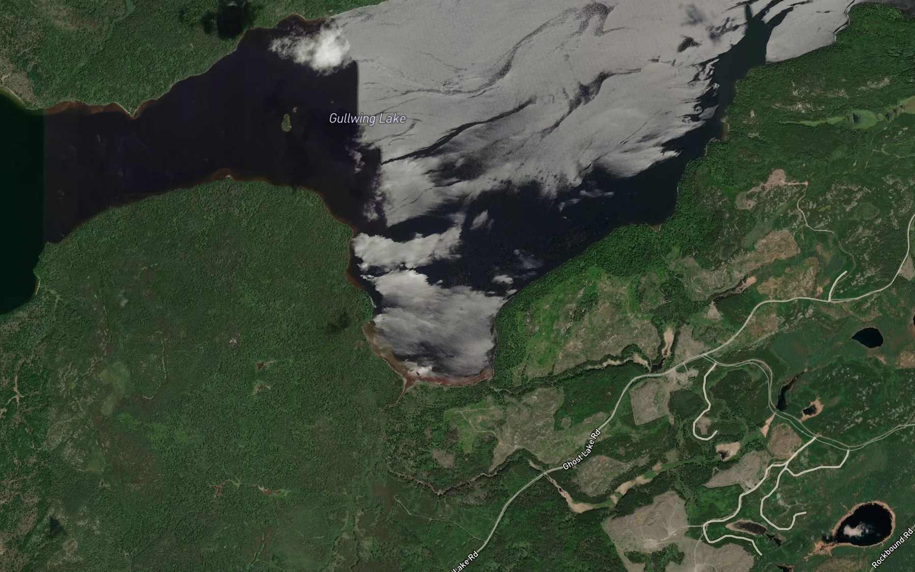 Satellite map of the Coates Bay