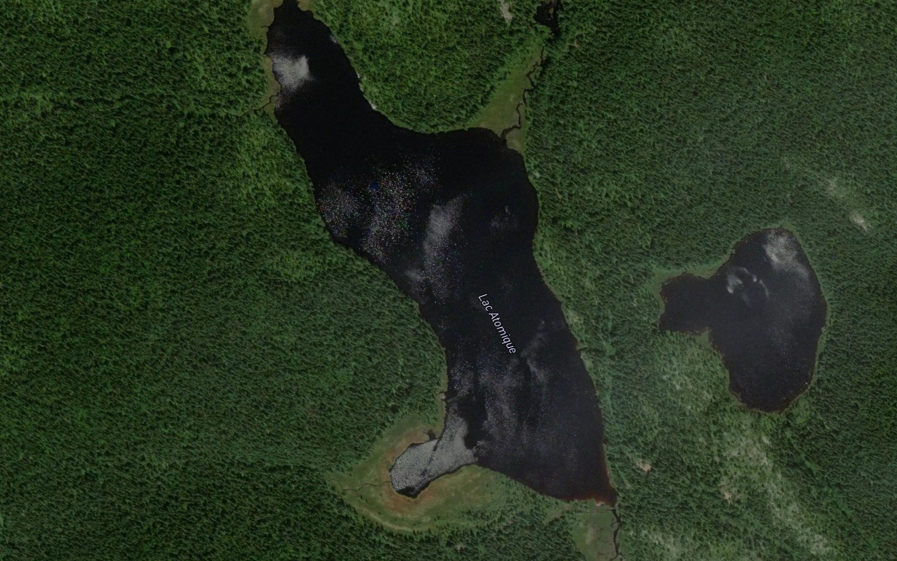Satellite map of the Lac Atomique
