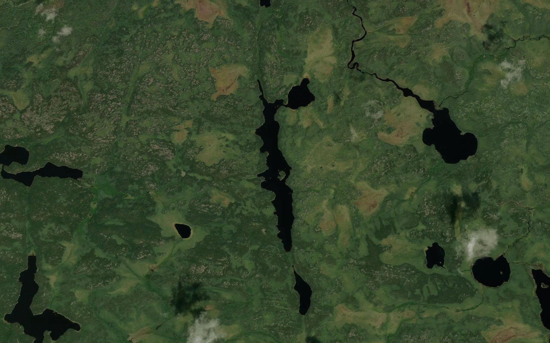 Satellite map of the Dead Lake