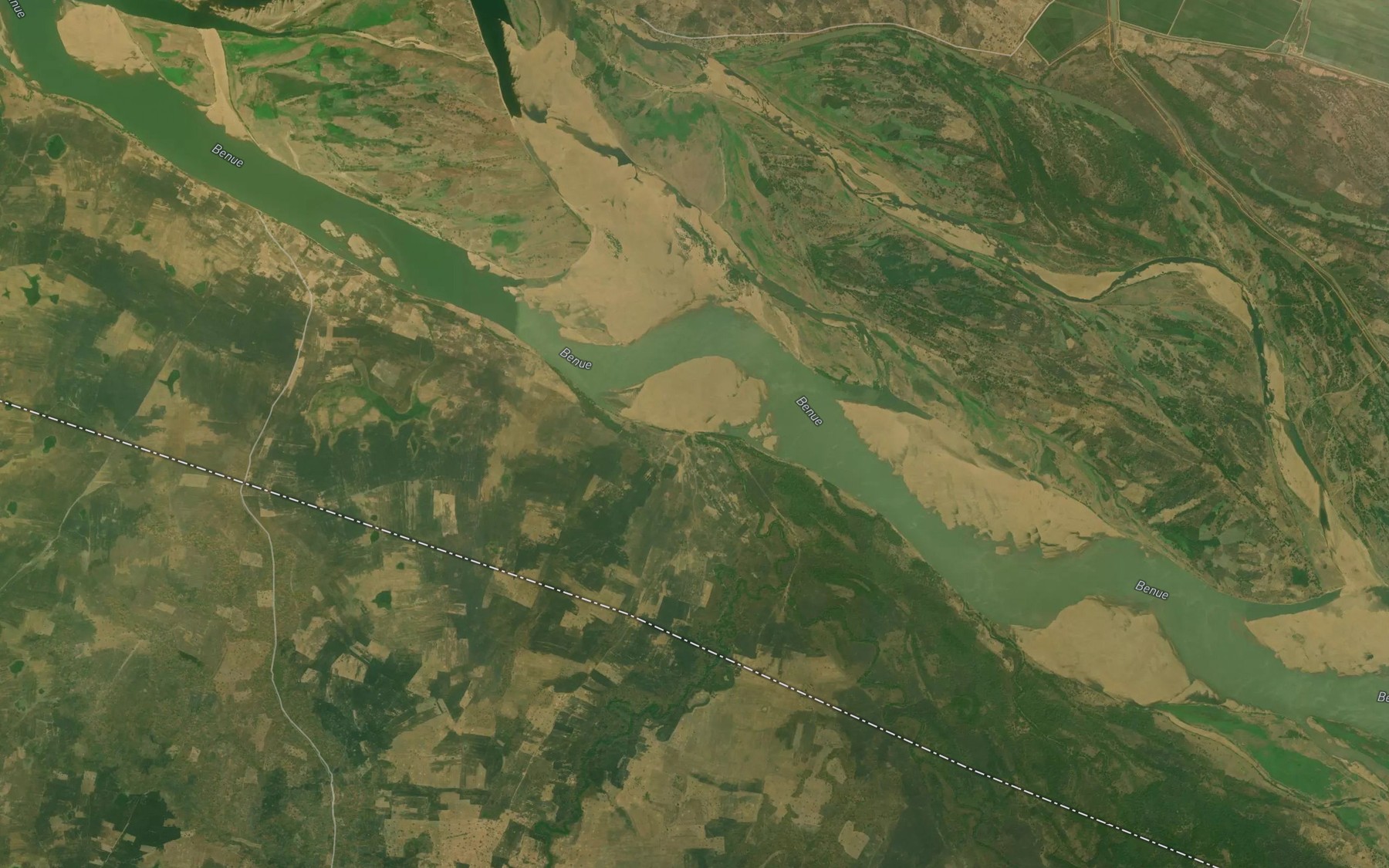 Satellite map of the River Ana