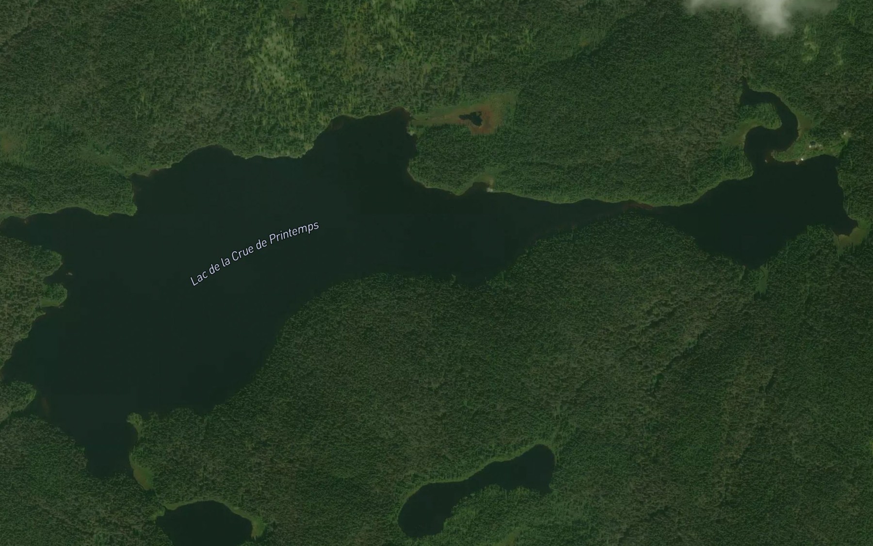 Satellite map of the Lac de la Crue de Printemps