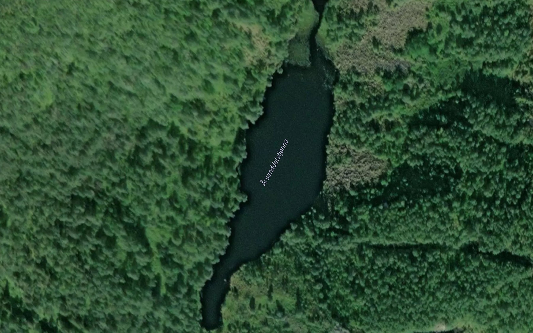 Satellite map of the Tjorna