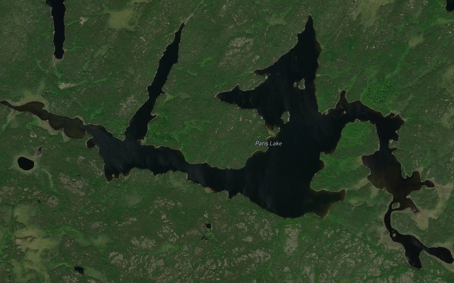 Satellite map of the Paris Lake