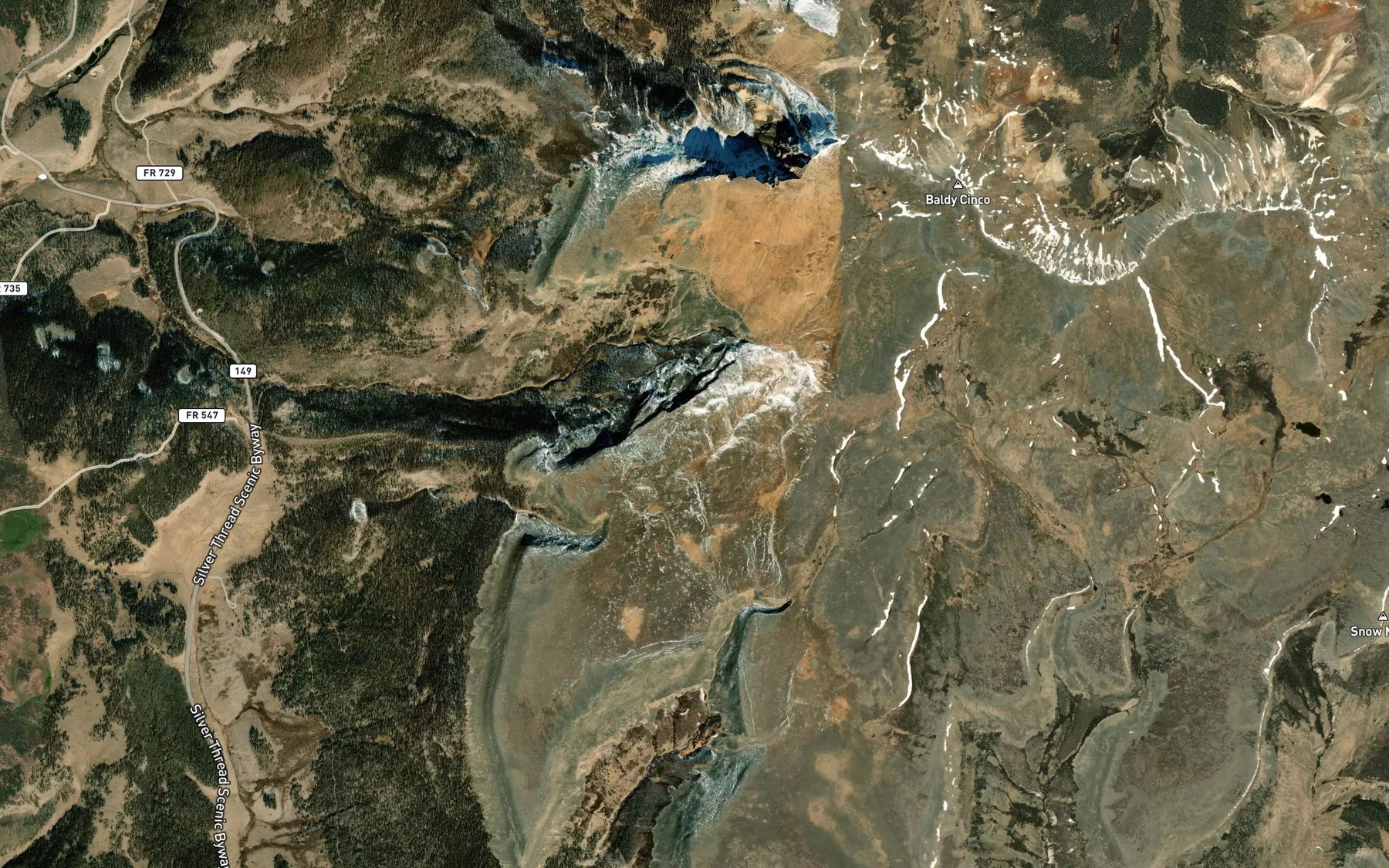 Satellite map of the Meadow Reservoir