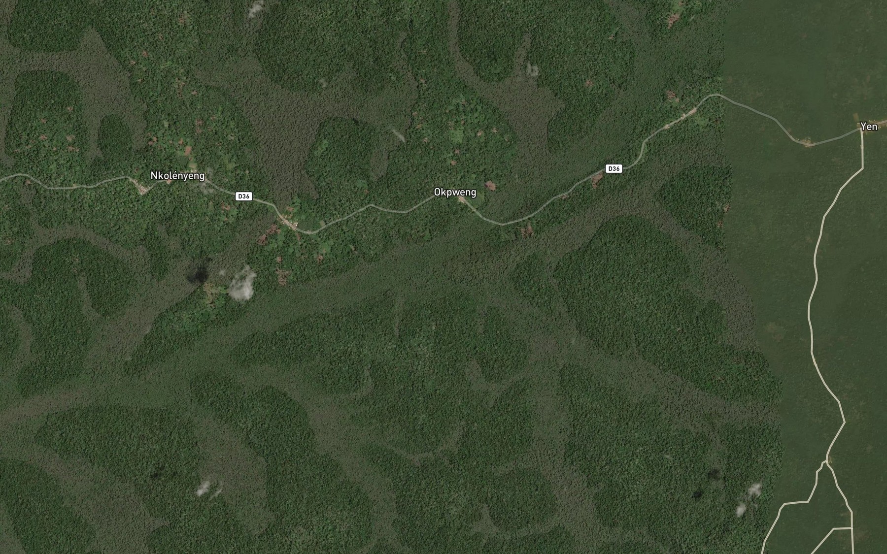 Satellite map of the Niamvomo