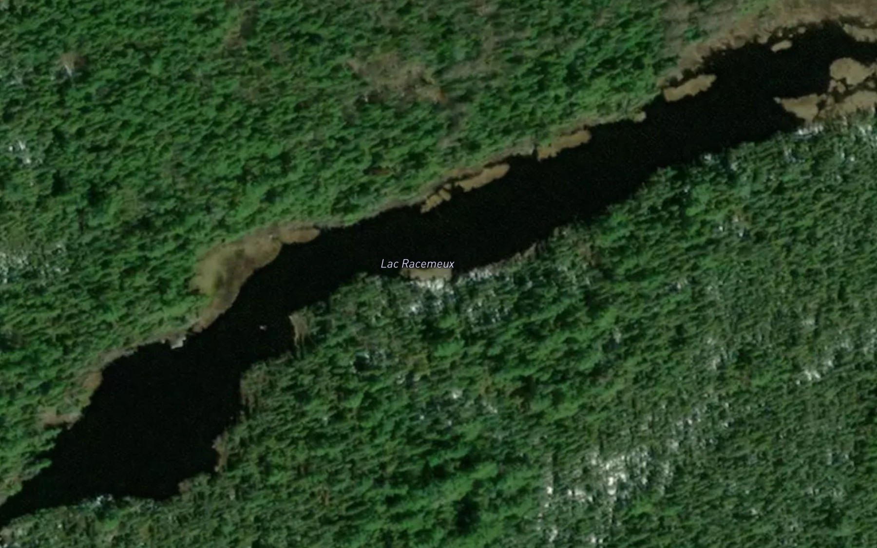 Satellite map of the Lac Racemeux