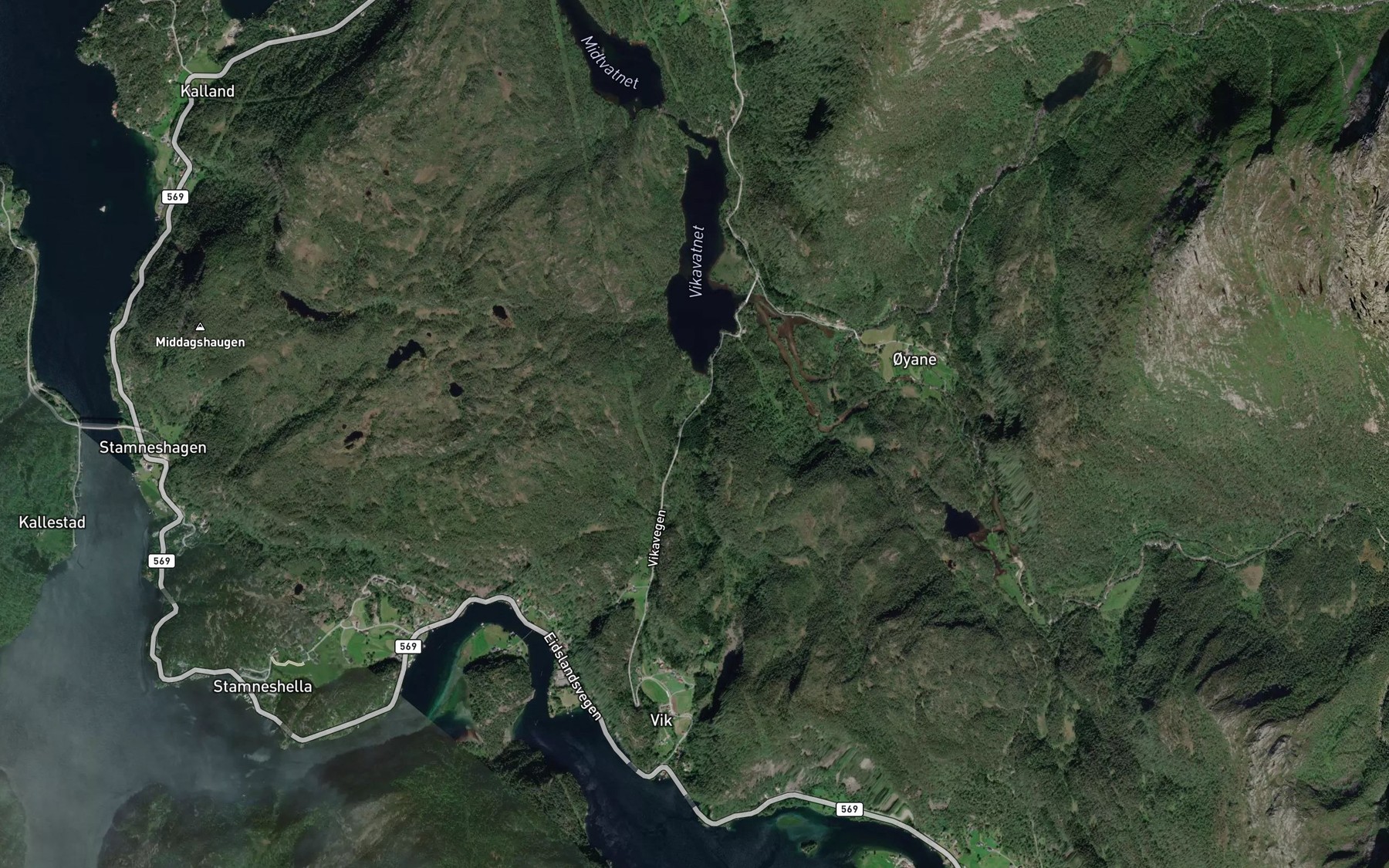 Satellite map of the Skarpestolbekken