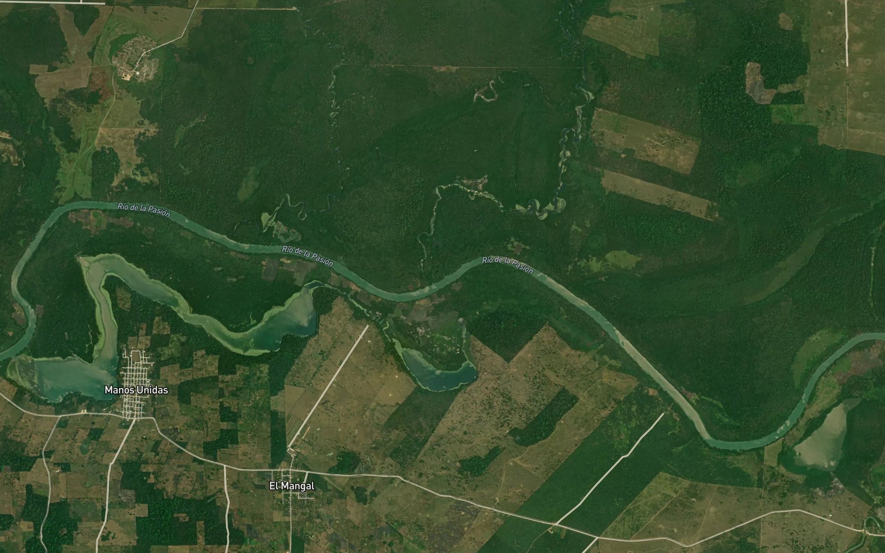 Satellite map of the Rio El Subin