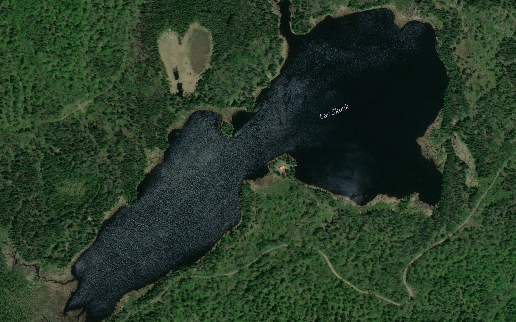 Satellite map of the Lac Skunk