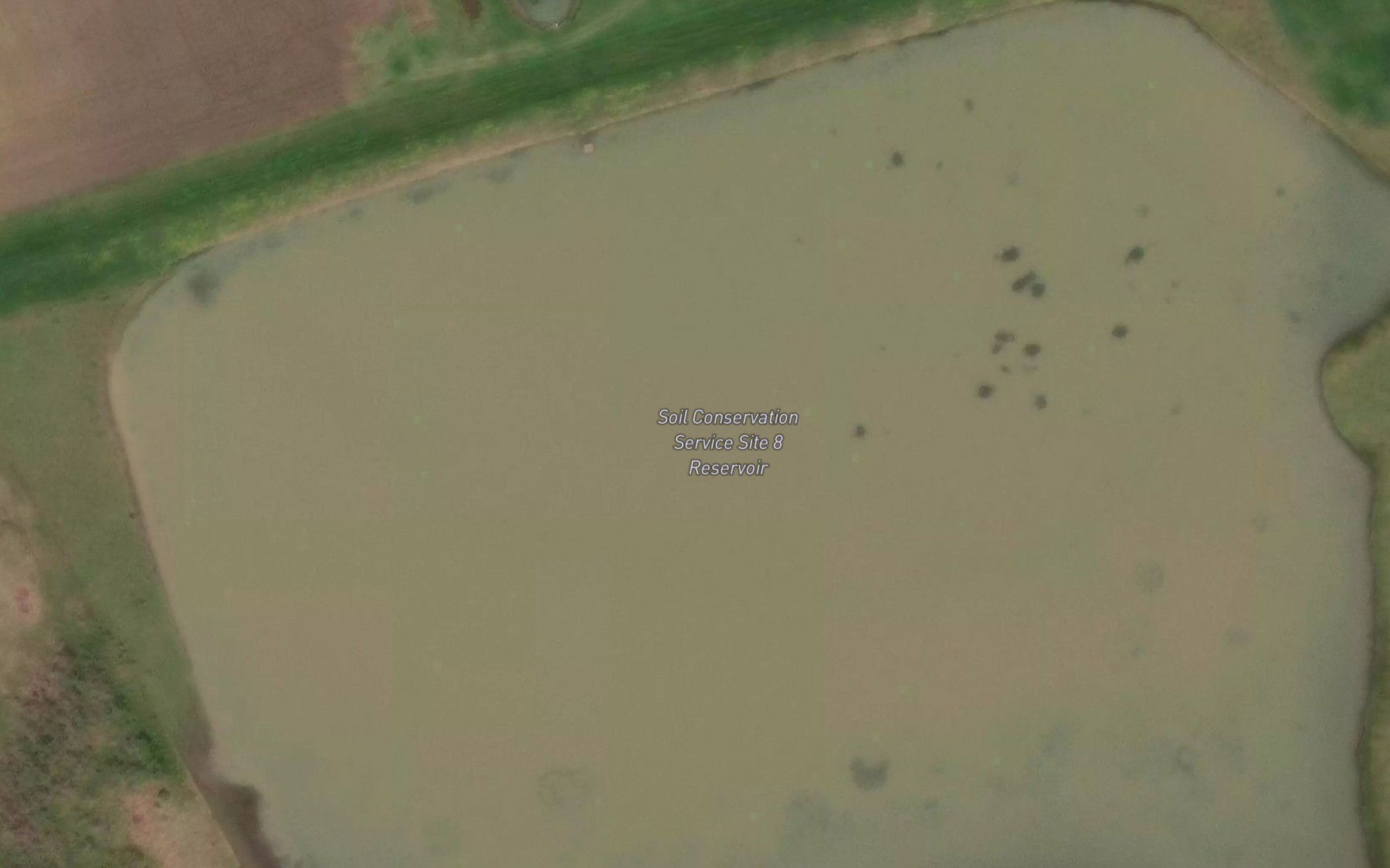 Satellite map of the Soil Conservation Service Site 8 Reservoir