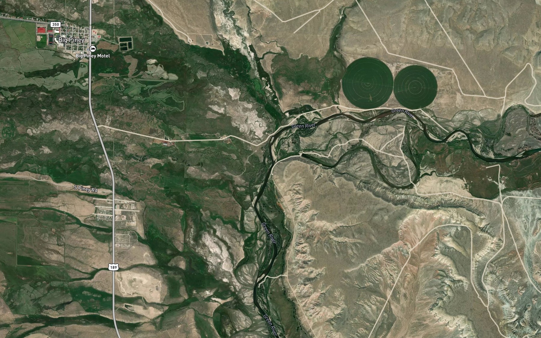 Satellite map of the North Piney Creek