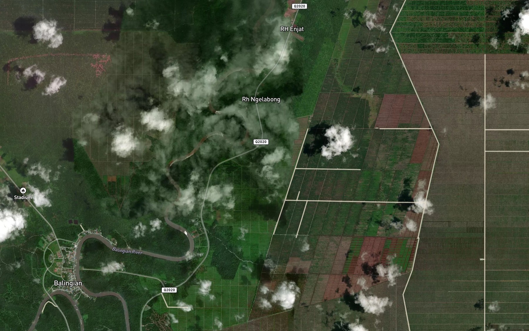 Satellite map of the Sungai Pedwan