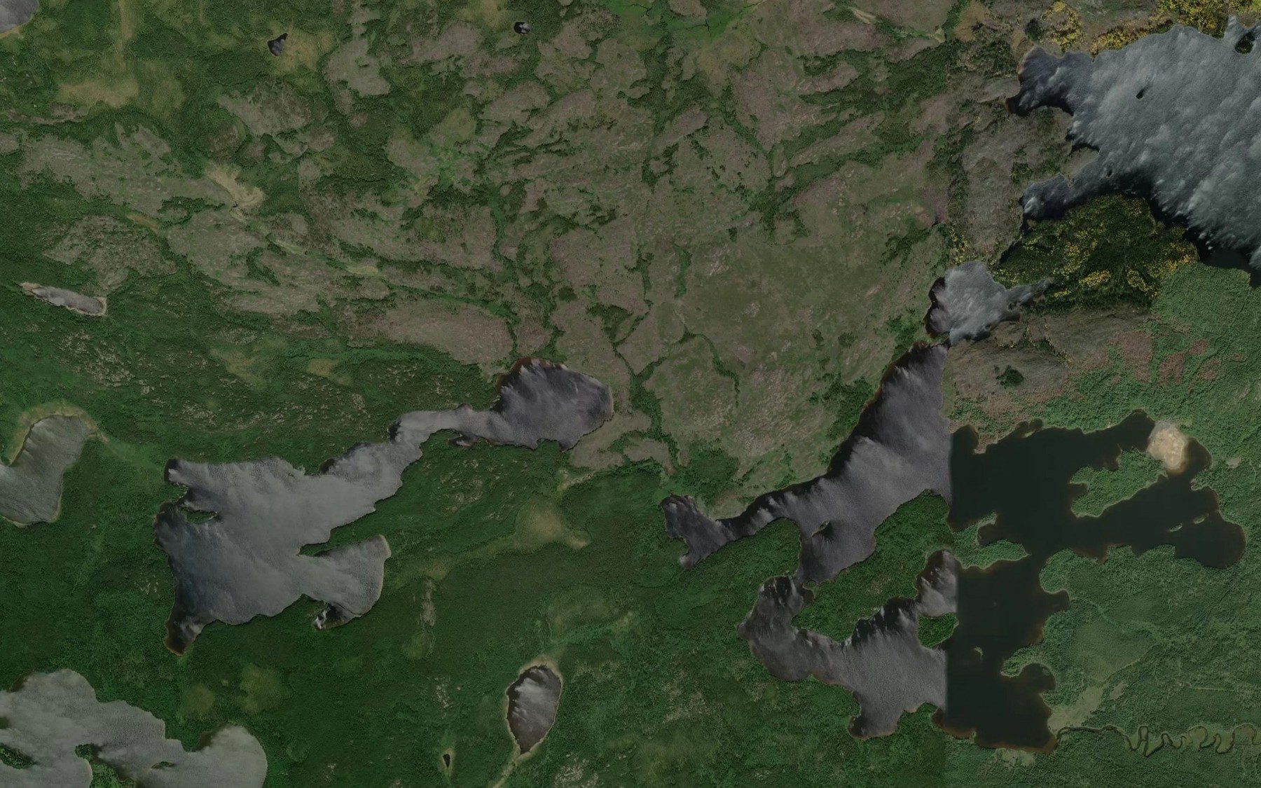 Satellite map of the Joneston Creek