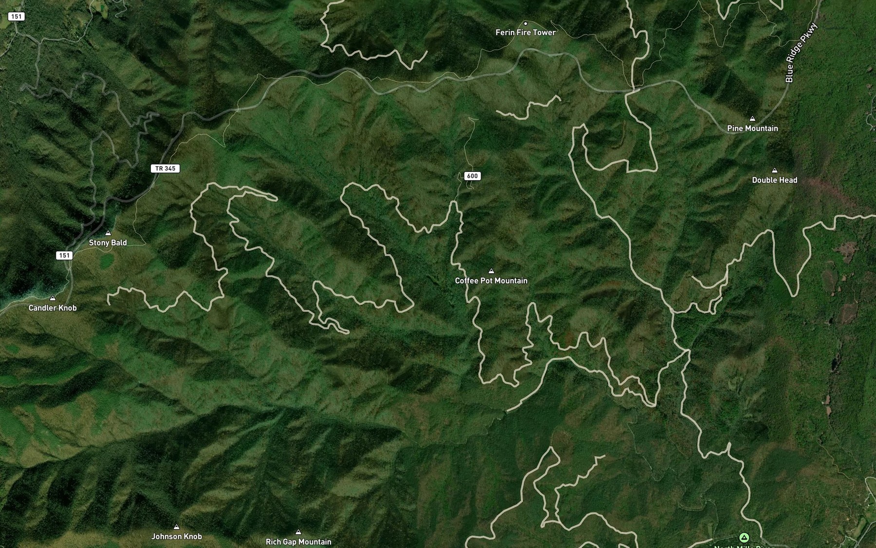 Satellite map of the Spencer Branch