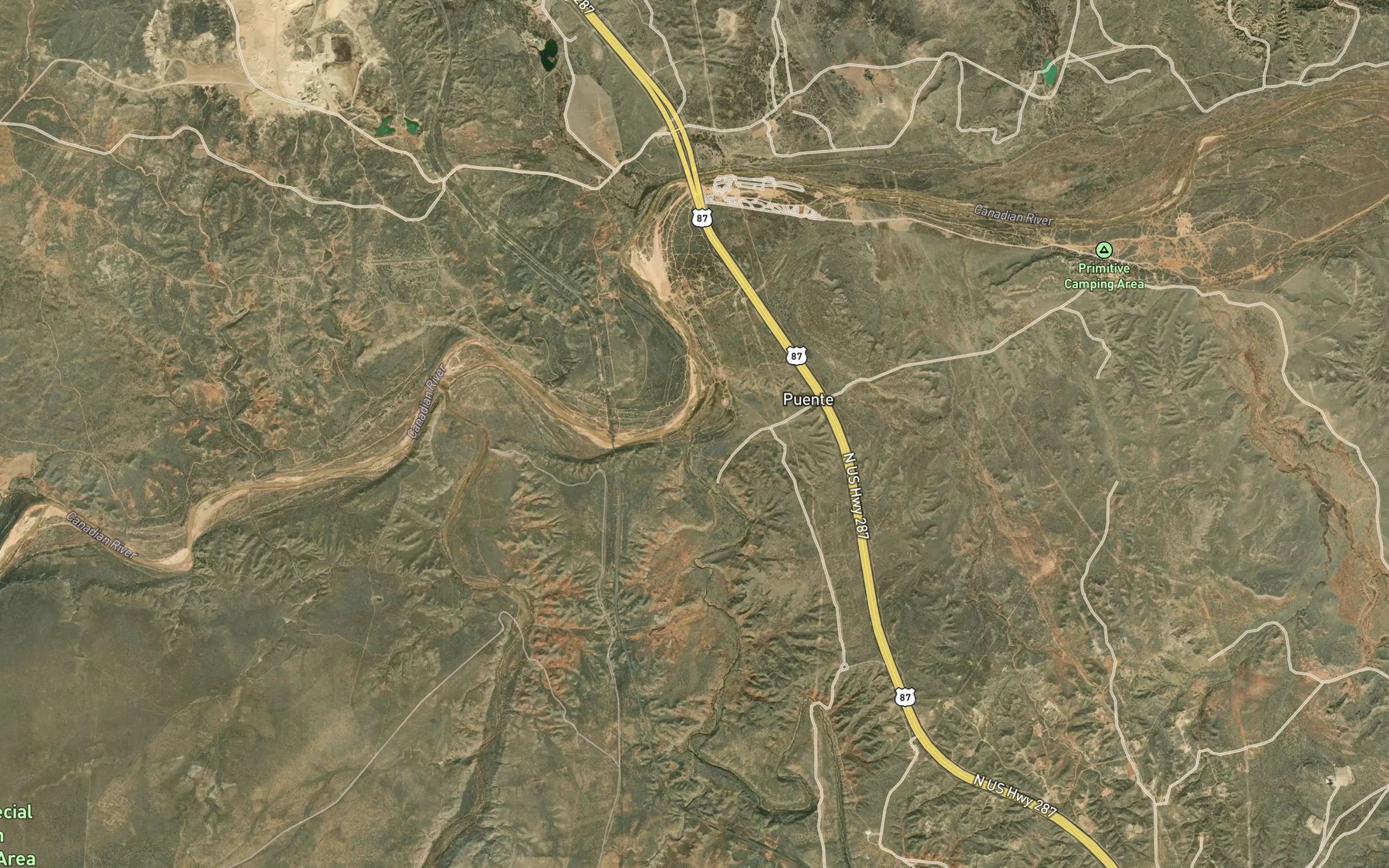 Satellite map of the East Amarillo Creek