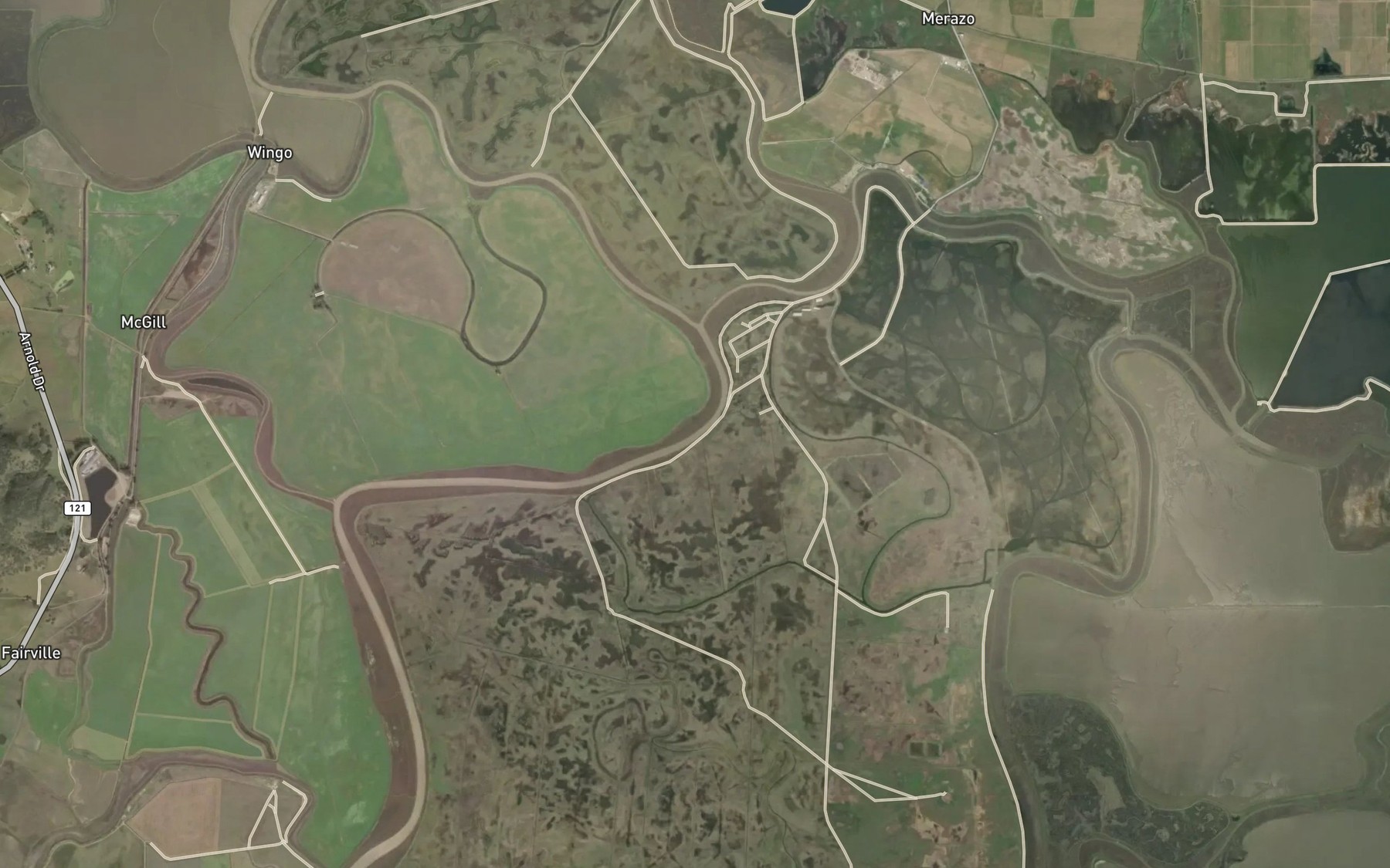 Satellite map of the Second Napa Slough
