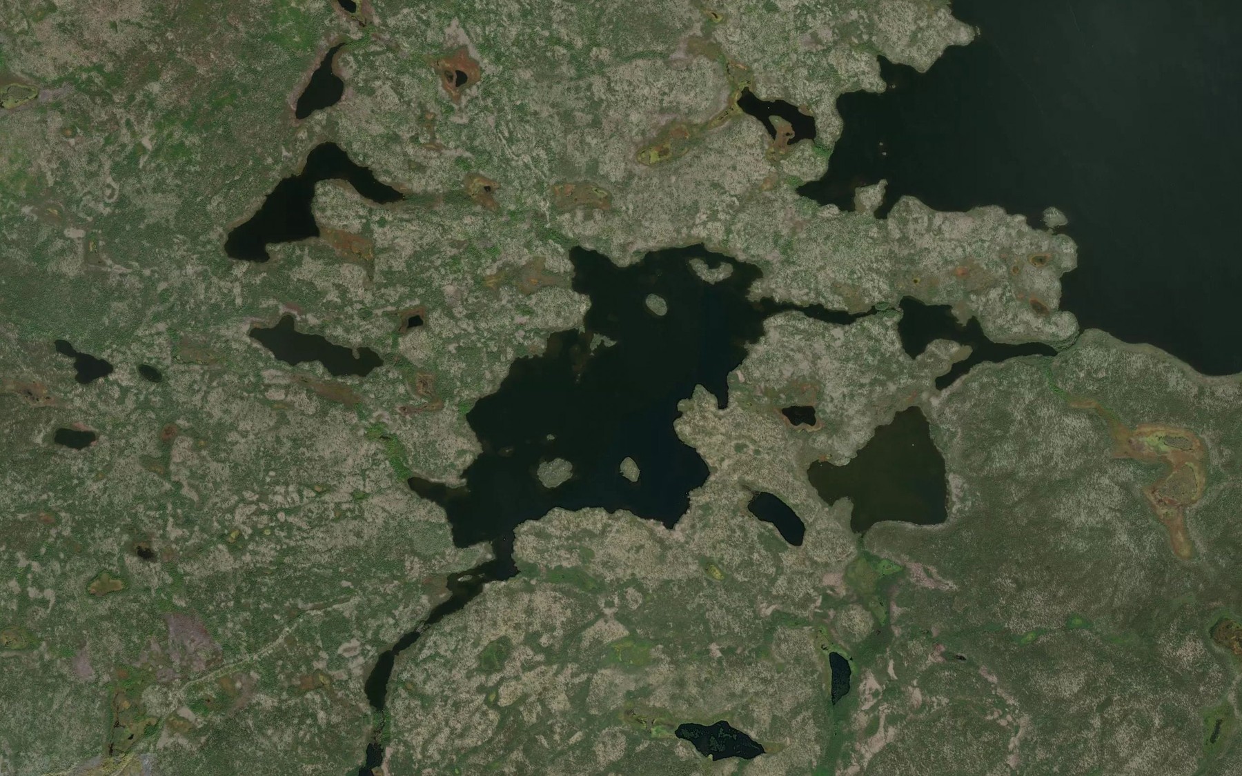 Satellite map of the Tomlin Lake