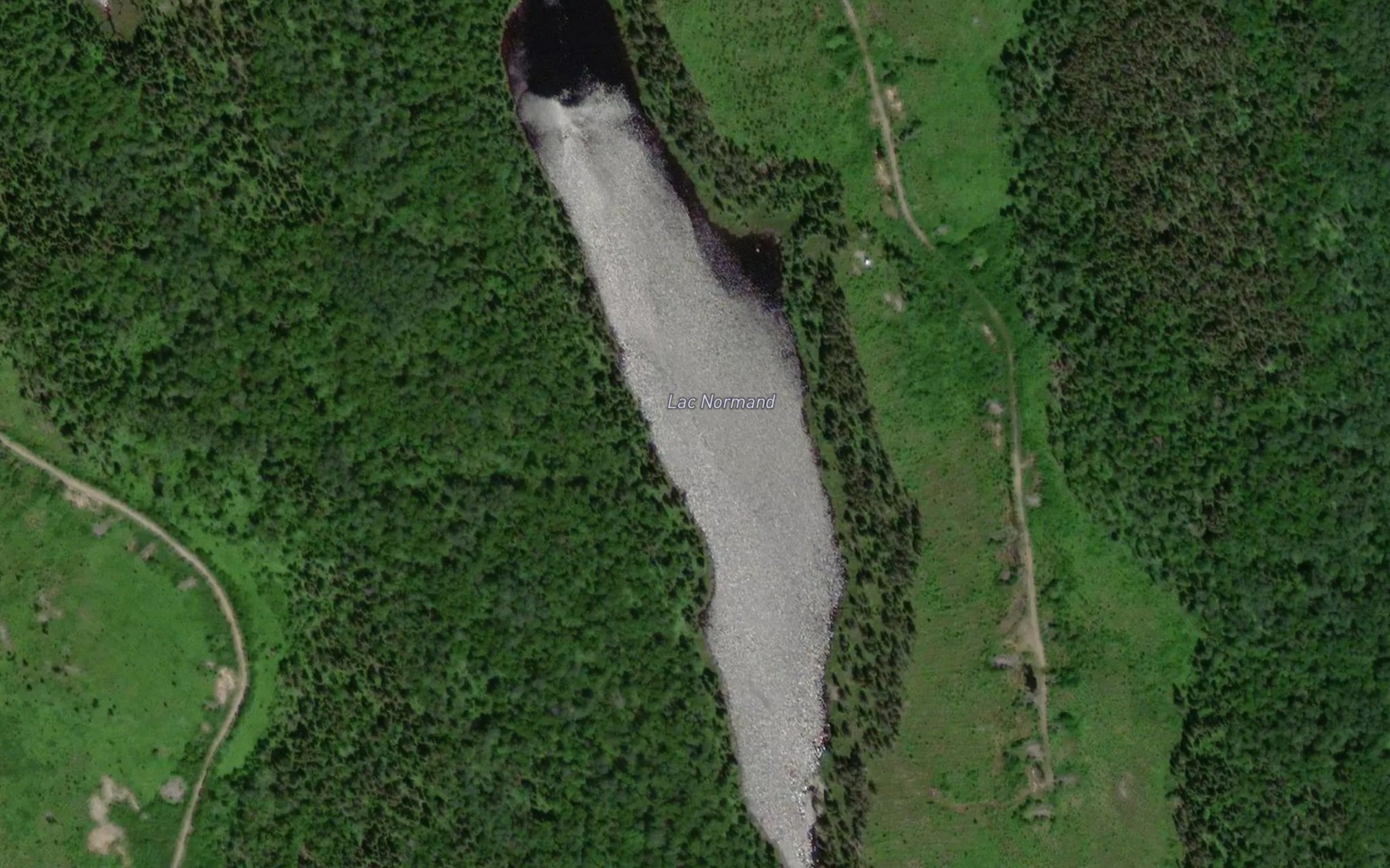Satellite map of the Lac Normand
