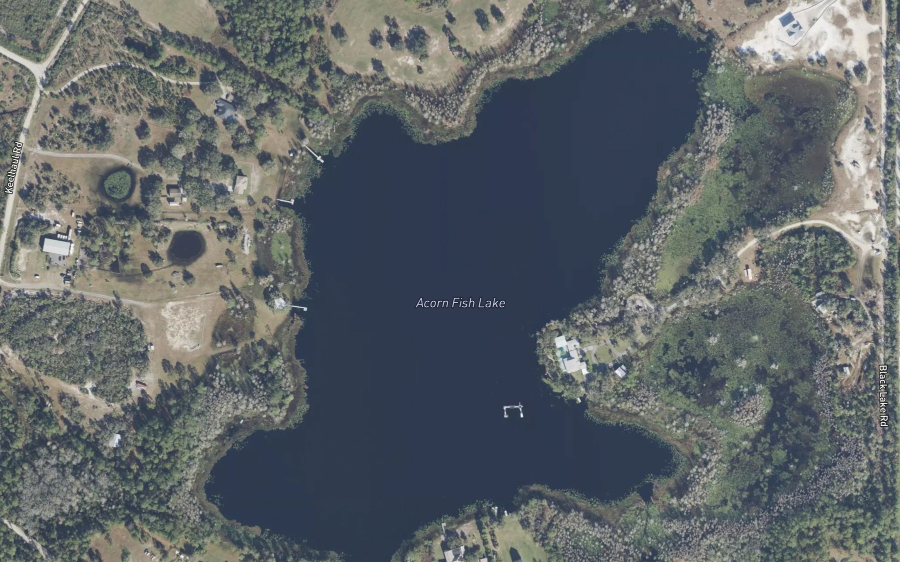 Satellite map of the Acorn Fish Lake