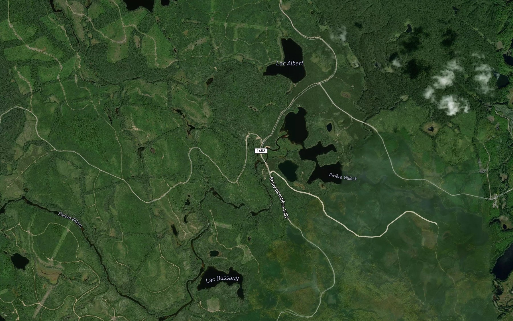 Satellite map of the Ruisseau Bouchard