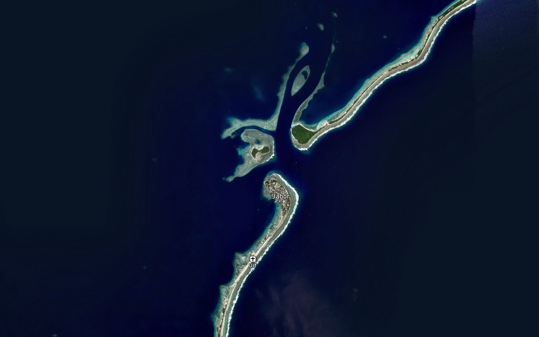 Satellite map of the Southeast Pass