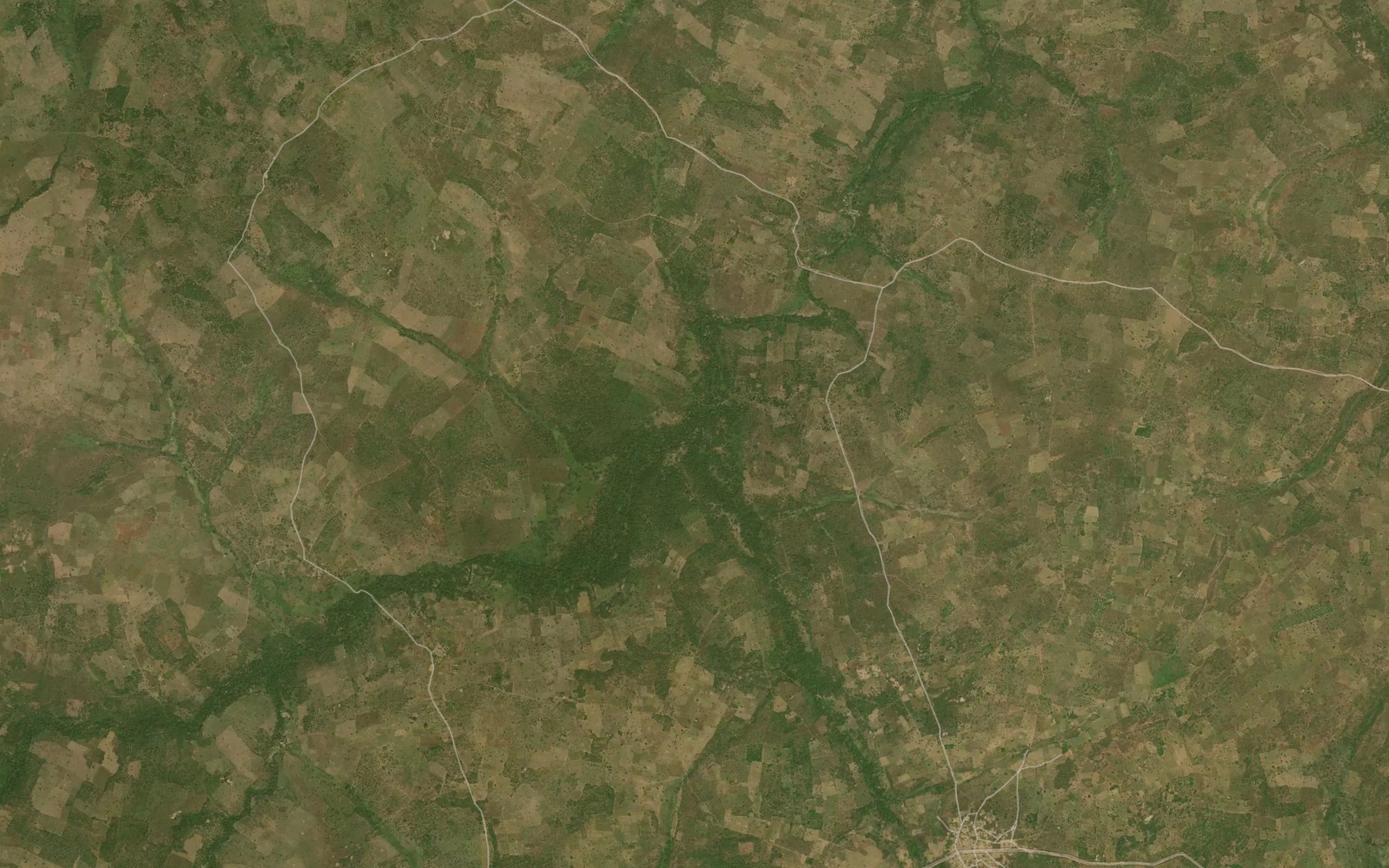 Satellite map of the River Dede