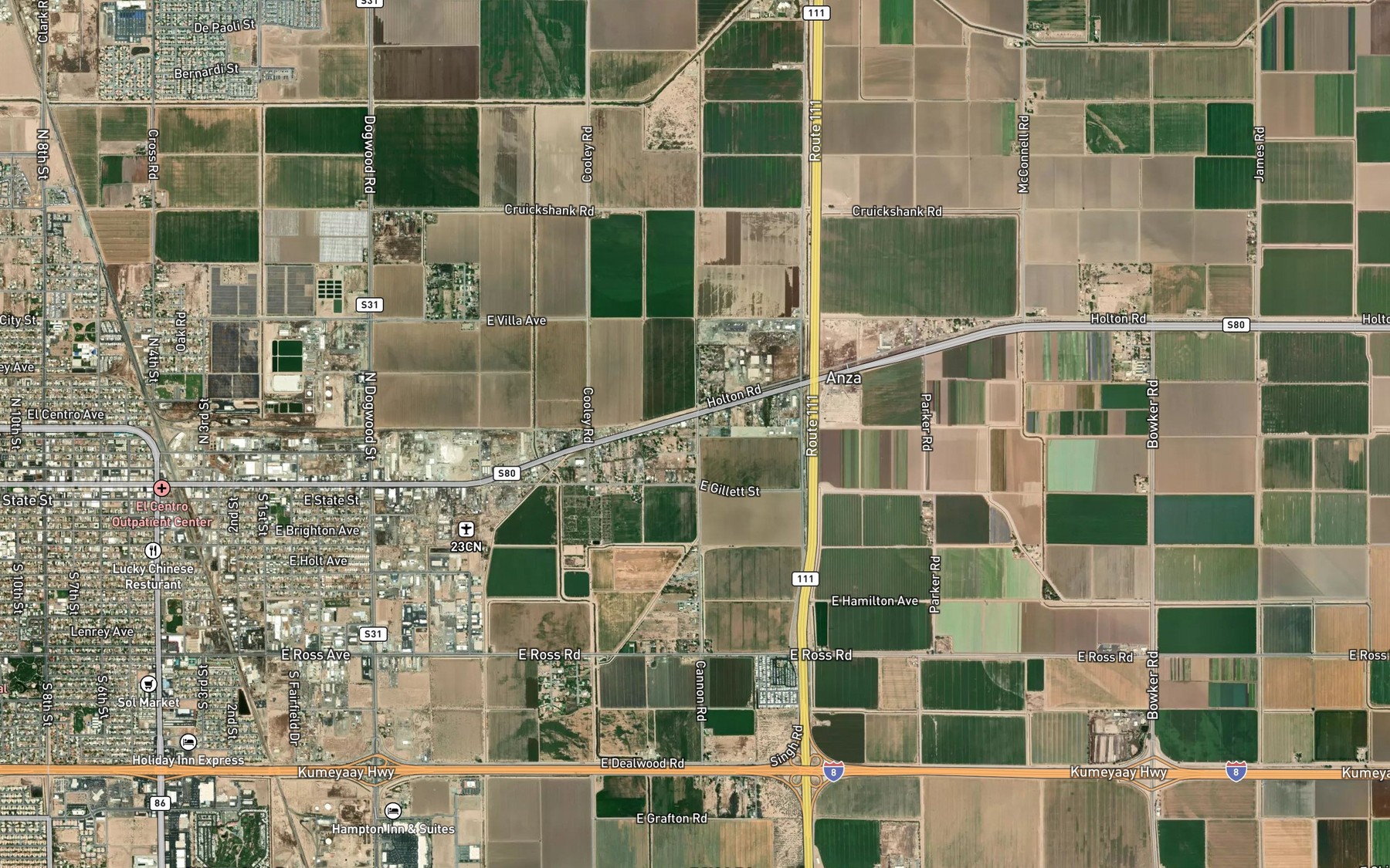 Satellite map of the Alder Lateral Seven